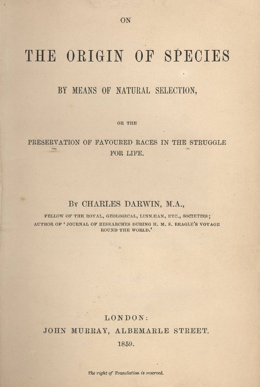 Noviembre Se Publica El Origen De Las Especies De Charles