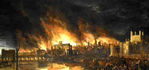 2 Septiembre 1666 se produce el Gran Incendio de Londres